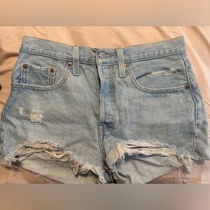 Levi 501 High Waist Jean Shorts